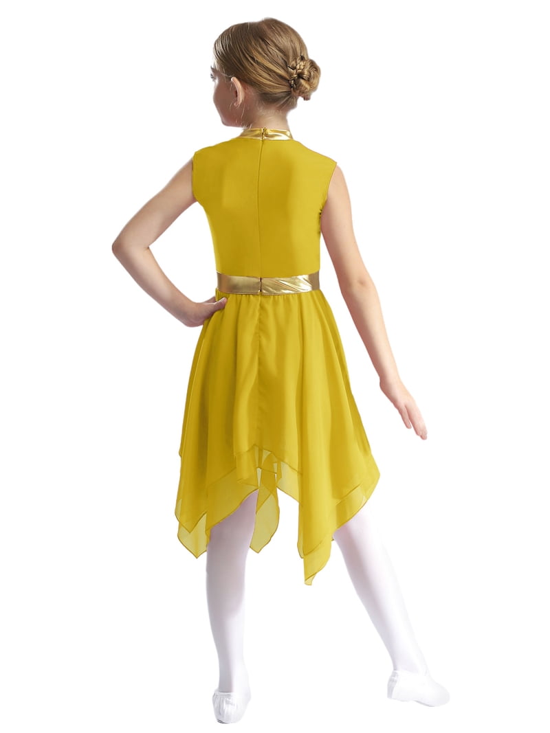 yellow lyrical dress Lace Dance Costume, Adult Small  avenueBLUEdesigns **Features Tiana Contemporary Lyrical Dance Costume