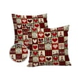 thumbnail image 2 of Outdoor Throw Pillow Cover Happy Mother's Day Dwarfs Heart Truck Waterproof Cushion Covers 2 Pack Love Quote on Buffalo Plaid Pillow Cases Home Decoration for Patio Garden Couch Sofa, 2 of 7