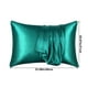 thumbnail image 3 of Fundas de almohada de seda verde cómodas para la cama, 3 of 8