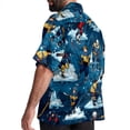 thumbnail image 3 of Ice Hockey Men's Short Sleeve Printed Button Down Beach Shirt Casual Summer Unisex Tops with Spread Collar, 3 of 6