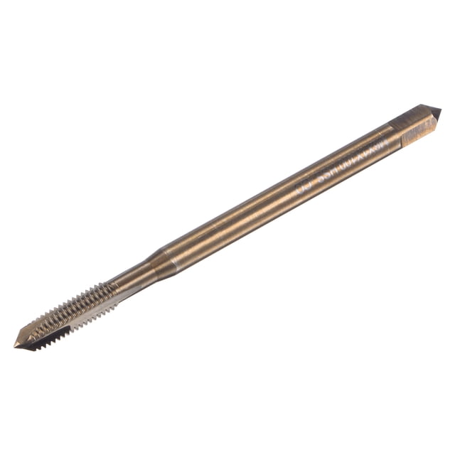 Unique Bargains M6 x 1 Cobalt High Speed Steel Machine Spiral Point Thread Tap Titanium Plated