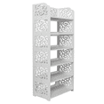 thumbnail image 7 of Hassch 6-Tier Shoe Organizer with Hollow Carved Design, Freestanding Shoe Shelf, Shoe Rack for Closet, Entryway, White, 7 of 7