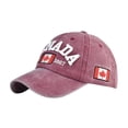 thumbnail image 2 of Xysaqa Unisex Embroidered Canada Baseball Cap Fashion Canada Flag Hat Cotton Washed Trucker Hat for Women Men (1PC), 2 of 3