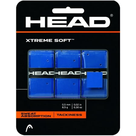 Head XtremeSoft Overgrip 3 pack - for Tennis, Badminton, Squash - Choice of 5