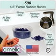 thumbnail image 4 of Amelia Beauty | 1/2in, Purple, Elastic Rubber Band Pony Tail Holders | Made in USA, Ideal for Ponytails, Braids, Twists, Dreadlocks, Styling Accessories for Women, Men and Girls | 500 Pack, 4 of 6