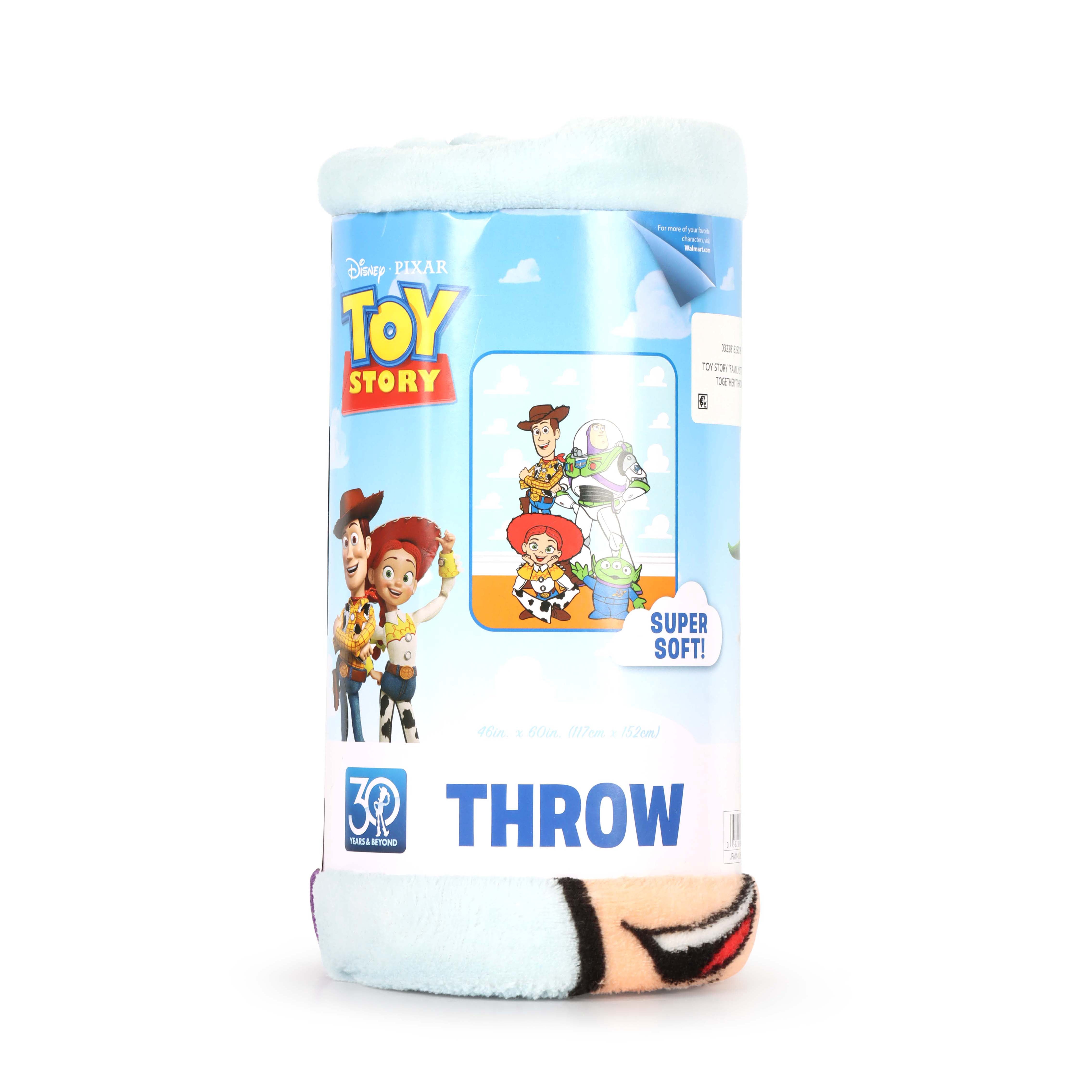 Toy Story Clouds Kids Throw Blanket, Soft Coral Fleece, Blue, Disney, 46" x 60"