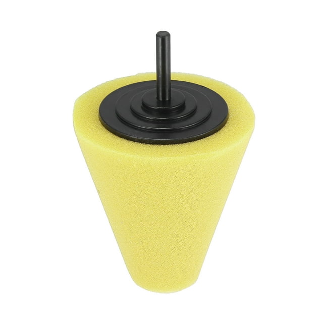 Coche Cono Pulido Almohadilla Esponja Pulido Almohadilla Amarillo para Rueda Cubo Cuidado