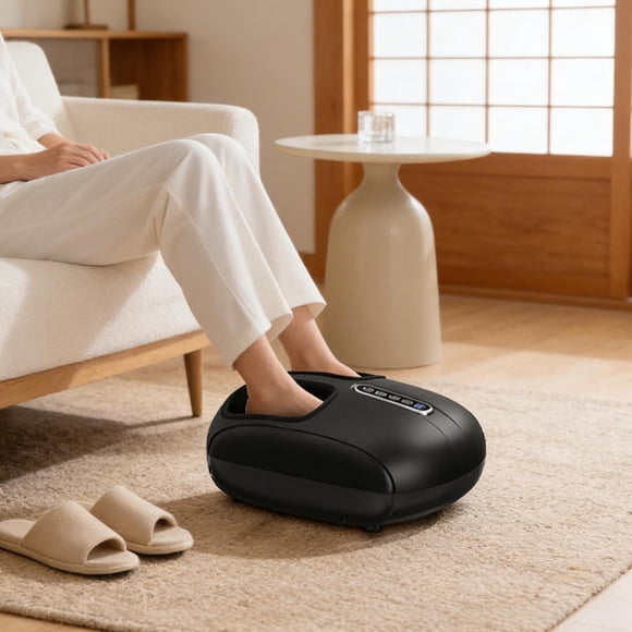 Voxware Electric Foot Massage Warmer Portable Five Intensity Levels Home Foot Massage Machine Heater for Women Men Adults US Adapter