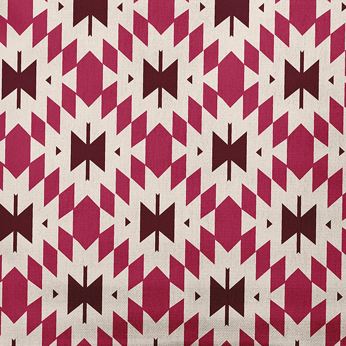 Simply Daisy 20" x 20" Geo Craze Indoor/Outdoor Polyester Throw Pillow, Cranberry