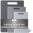 thumbnail image 2 of COOK WITH COLOR Cutting Boards for Kitchen, 3-Piece Non-Slip Chopping Board Set, Gray, 2 of 8