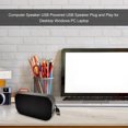 thumbnail image 2 of Computer Speaker USB Powered USB Speaker for Desktop Windows PC Laptop Portable USB Desktop Music Player Plug and Play Black 5010, 2 of 8