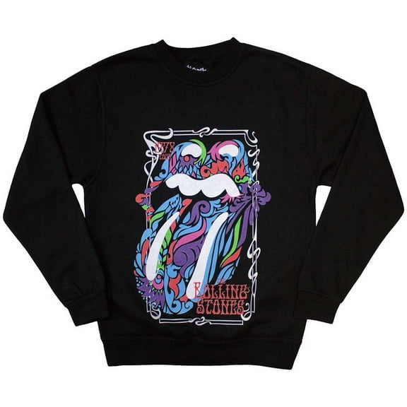 The Rolling Stones Unisex Sweatshirt: Colour Swirls (Oversized) (Small)