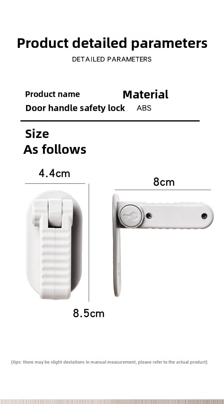 XIHAMA Child safety lock - 5 pieces, White, no drilling required, anti-pinch door handle