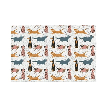 

Placemats Set Of 4 / 6 Cute Heart Dog Placemats For Dining Table Indoor/Outdoors Heat Resistant Washable Placemats 18 X 12