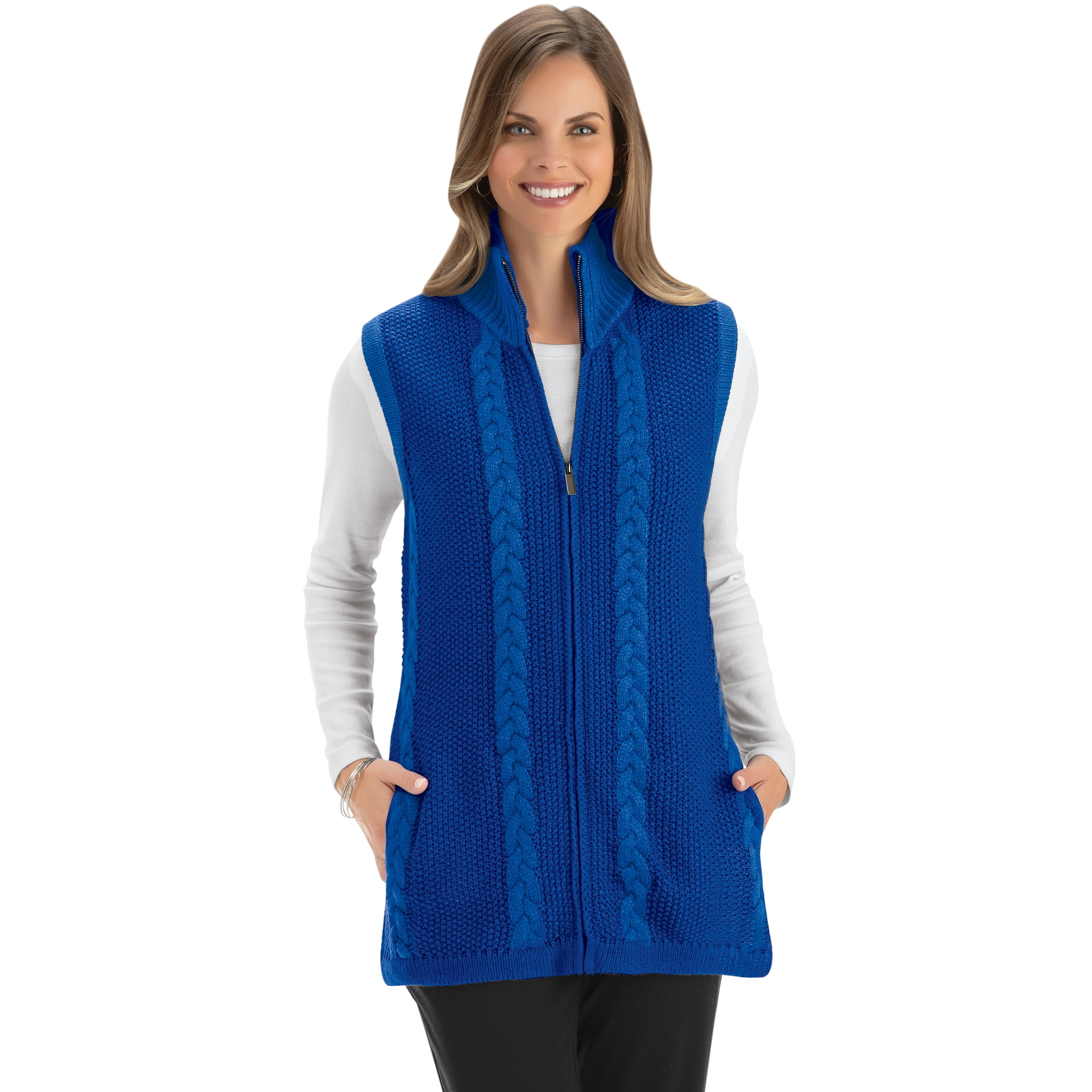Cable Knit Sweater Vest - Walmart 