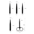 thumbnail image 4 of 5Pcs/Set Stainless Steel Eyebrow Trimmer Scissors Eyebrow Shaping Knife Cosmetic Beautiful Makeup Tools, 4 of 9