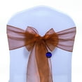 thumbnail image 2 of MDS Pack of 10 Organza Chair Sash Bow Sashes for Wedding Decoration -Bronze, 2 of 6