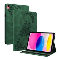 Allytechgroup Exquisite Butterfly Embossed Tablet Case for iPad Air 11 2024, Shockproof iPad Air 11 inch Case Cover, with Pencil Holder and Multi-Angle Stand Case for iPad Air 11,Green