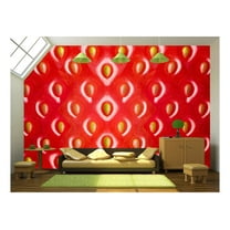 wall26 - Strawberry Texture, Abstract Background - Removable Wall Mural | Self-Adhesive Large Wallpaper - 100x144 inches