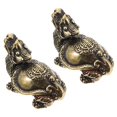 thumbnail image 1 of 2 Pcs Vintage Jewelry Dragon Turtle Charms Turtle Statue Dragon Tortoise Miniature Money Animal Statue Wealth Statue, 1 of 3