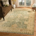 thumbnail image 3 of Safavieh  Couture Hand-knotted Oushak Tonna Traditional Oriental Wool Rug with Fringe Dark Green/Light Green 10' x 14' 10' x 14' Indoor,Handmade, 3 of 5