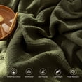 thumbnail image 6 of MooMee Throw Blanket 100% Cotton 4-Layer Gauze All-Around Fringe Ultra-Soft Breathable Lightweight (Olive Green, King 104" x 90"), 6 of 8