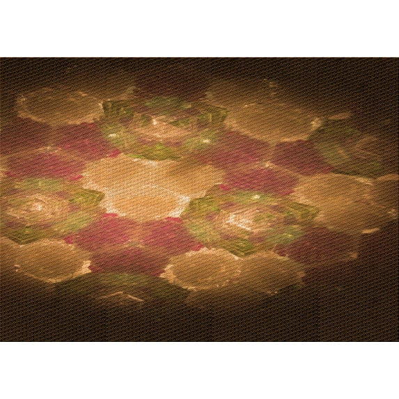 Ahgly Company Indoor Rectangle Patterned Blood Night Red Area Rugs, 2' x 5'