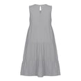 thumbnail image 5 of B91xZ Robes Babydoll pour Femmes Robes d'Été Sans Manches Décontractées Col en V Robe de Fête Florale, Gris G, 5 of 5
