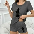 thumbnail image 6 of Mgmyaa Womens Pajamas Set Short Sleeve Shirt and Shorts with Heart Print Soft Lounge Sleepwear, 6 of 7