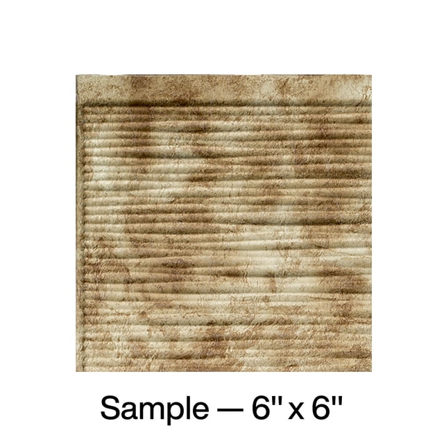 FASÄDE Ripple Decorative Vinyl Backsplash Panel in Bermuda Bronze (6X6 Inch Sample