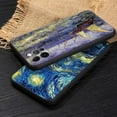 thumbnail image 5 of Van Gogh Starry Night Oil Painting Phone Case for iPhone 16 Pro Max, Compatible with iPhone 15 Pro Max/14/16 Plus/15/13P/12/11/7/7P/X/XR/XS Max, Shockproof Silver Acrylic Cover, Premium Texture, 5 of 10