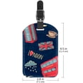 thumbnail image 6 of Square 2Pack PU Leather Uk Bus Crown Big Ben Cruise Luggage Tag with Privacy Cover and Name ID Tag for Travel Handbags Backpacks Luggage Tags, 6 of 6