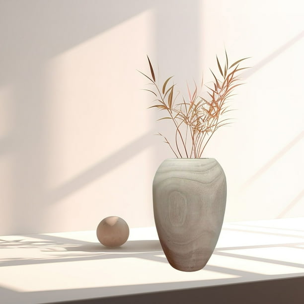 Indoor Vase Office Desk Ornament Wooden Vase