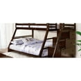 thumbnail image 5 of Miekor Furniture Transitional Style Twin Over Full Bunk Bed With Rails And Lock Joint Structure Built In Drawers And Accessible Steps Slat Kit Included Espresso Finish Trundle Include MK5317, 5 of 10