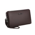 thumbnail image 3 of Bolso de mano con candado para hombre, tarjetero de lujo para teléfono, cartera de viaje para padre marrón, 3 of 9