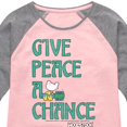 thumbnail image 3 of Woodstock - Give Peace A Chance - Toddler & Youth Girls Raglan Graphic T-Shirt, 3 of 5