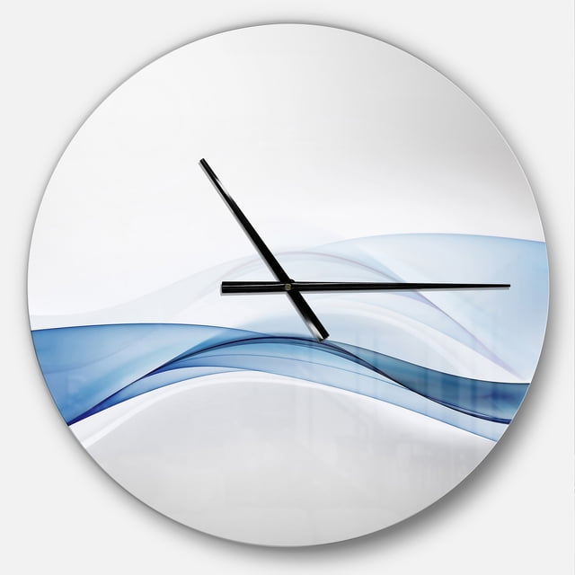 Designart '3D Wave Of Water Splash Modern Wall Clock