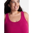 thumbnail image 4 of Terra & Sky Women's Plus Size Scoop Neck Rib Tank Top, Size 0X-5X, 4 of 5