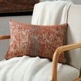 thumbnail image 4 of Home Soft Things Jacquard Chenille Big Zipper Pillow Covers - Set of 2 - 14"x20" - Orange, 4 of 6