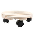 thumbnail image 1 of jinwen Support de Plante Roulant Palette Ronde pour Pot de Fleurs avec Roues 45cm, 1 of 9