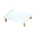 thumbnail image 1 of Soporte elevado para comedero de mascotas, bandeja para cuencos de gatos y perros, impermeable, fácil de limpiar, cómodo para perros. Blanco 37x265x8cm, 1 of 9