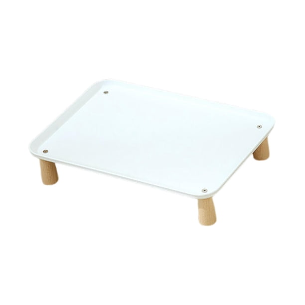 Soporte elevado para comedero de mascotas, soporte para cuenco de gato para comedero automático de mascotas, suministros para mascotas Blanco 37x265x8cm