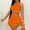 Orange, variant on Women's 2-Piece Skirt Set Sleeveless Crop Top Pleated Mini Skirt Outfit Summer Solid Color Set Orange,M