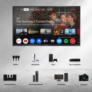 Sylvox 55 Smart Outdoor TV, 4K Uhd 1000nits with Dobly Atmos, Google TV with Voice remote, IP56 Waterproof,Google cast,Patial Sun,Deck Pro 3.0