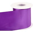 thumbnail image 2 of GFDYREE 4" Inch Double Faced Satin Ribbon Purple Solid Polyester Craft Ribbon - 25 Yards Perfect for Gift Wrapping, Crafts, Wreath, Wedding Party Ceremony Decoration, Floral Arrangement, Sew, 2 of 7