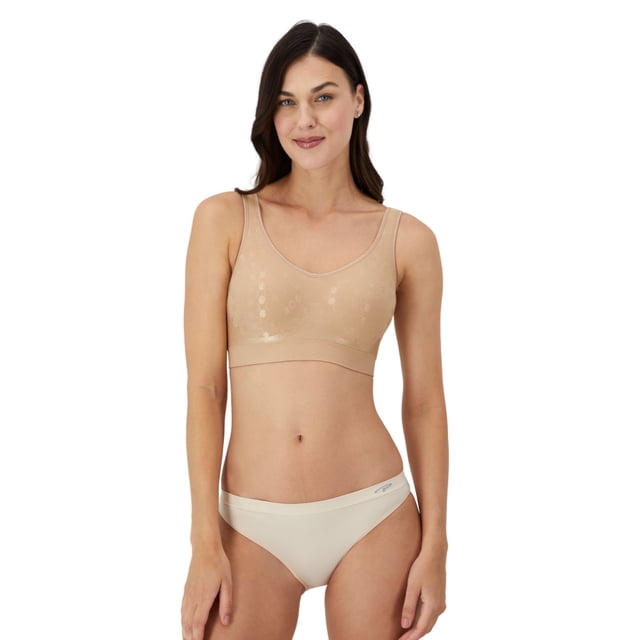 Brasier Sin Costuras - PLAYTEX - Copas Preformadas Sin Varillas - Tecnología Tallas Inteligentes 3D88 S - Estilo Comfort Fit - Color Beige