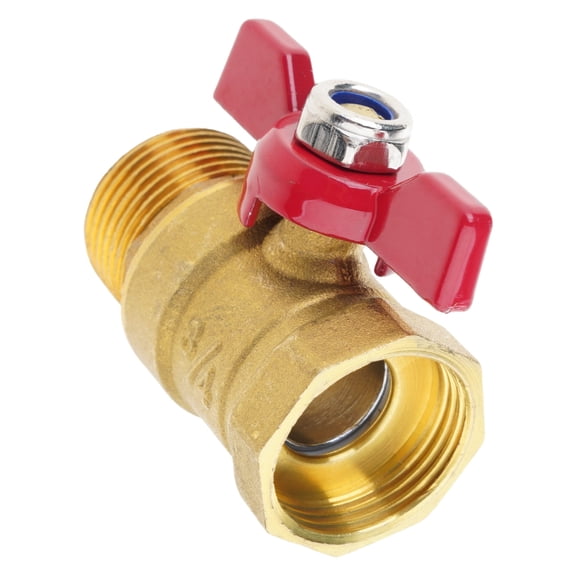 Two Way Brass Shut Off Valves 3/4Inch Brass Valves Male Female Thread Pipe Fitting for Plumbing Systems Enduring