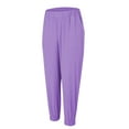 thumbnail image 6 of Uqiangy Cotton Pants Women Summer Cropped Linen Pants Women Linen Cropped Pants Women Boho Capris For Women Flowy Pants Women's Linen Wide Leg Capri Pants Linen Pants Women Plus Size Purple M, 6 of 9