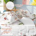 thumbnail image 2 of King 4 Piece Bedding Set Watercolor Eucalyptus Leaves Soft Breathable Duvet Cover and Pillowcase, Red Berry Green Leaves Duvet Cover Set Bed Sheets for Bedroom Dormitory Guest Room, 2 of 9