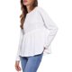 thumbnail image 4 of CAMISETA DE MANGA LARGA CON DOBLADILLO PEPLUM DE INSPIRE CHIC PARA MUJER TALLA XL BLANCA, 4 of 6